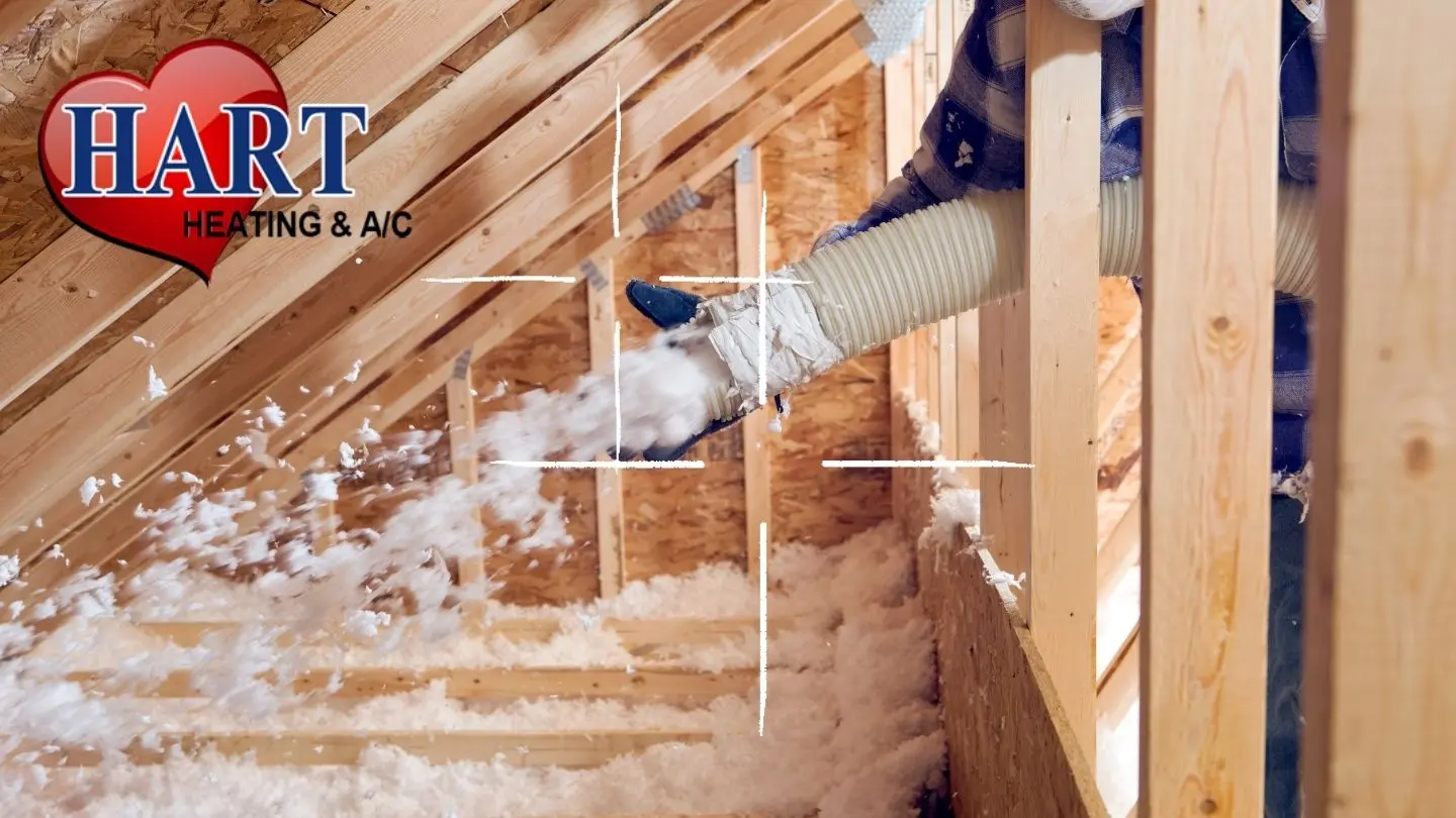 blown-in insulation in attic